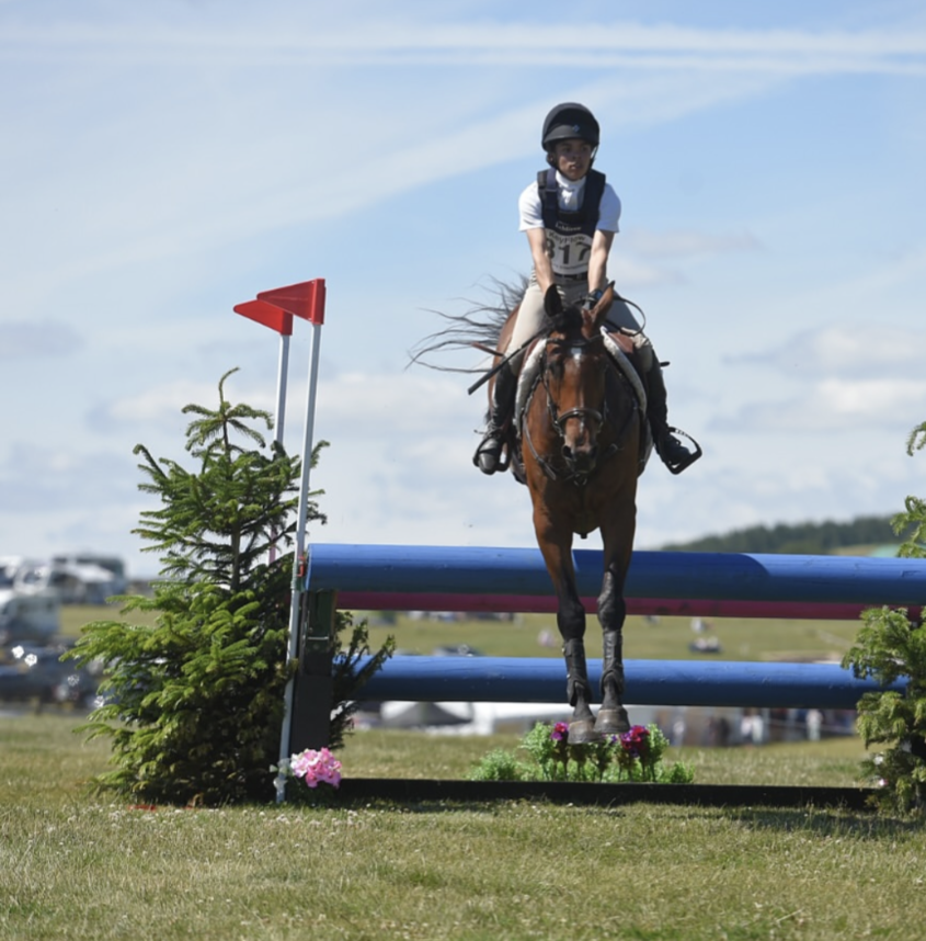 Eventing horse competing across country